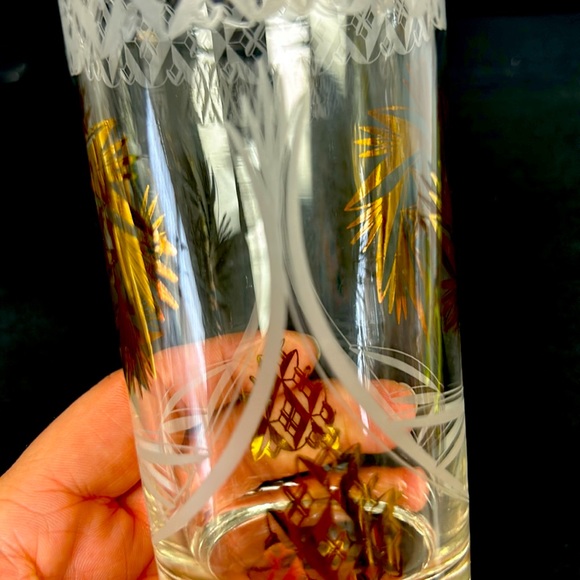 Mid Century Modern set of 4 ATOMIC PINWHEEL highball glasses - Picture 7 of 8